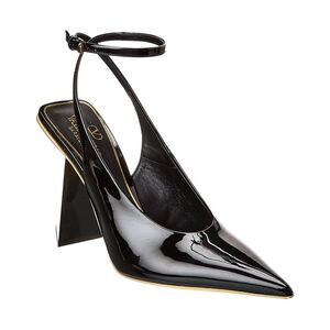 Valentino One Stud 100 Patent Slingback Pump, Black